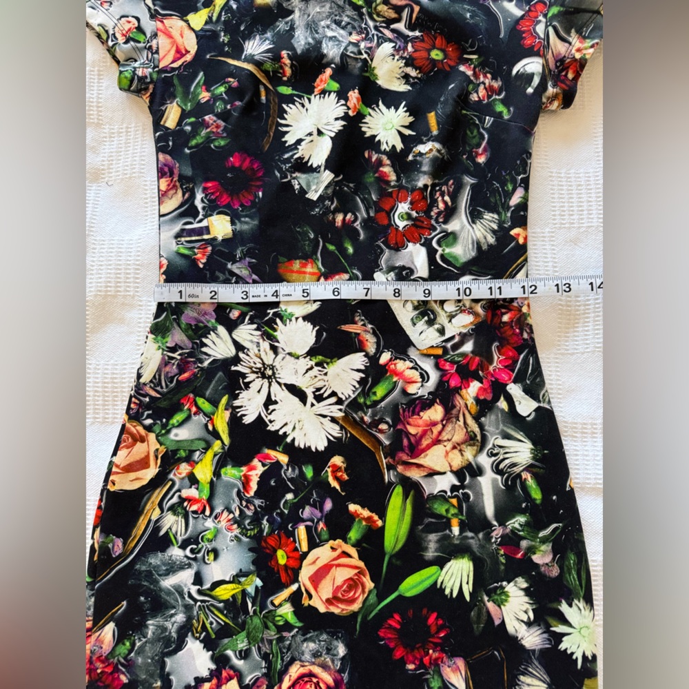 McQ Alexander McQueen multicolor festival floral bodycon dress, like new! - Picture 7 of 11